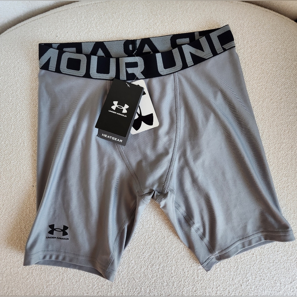 Under Armour HeatGear Gray Shorts - Youth Large